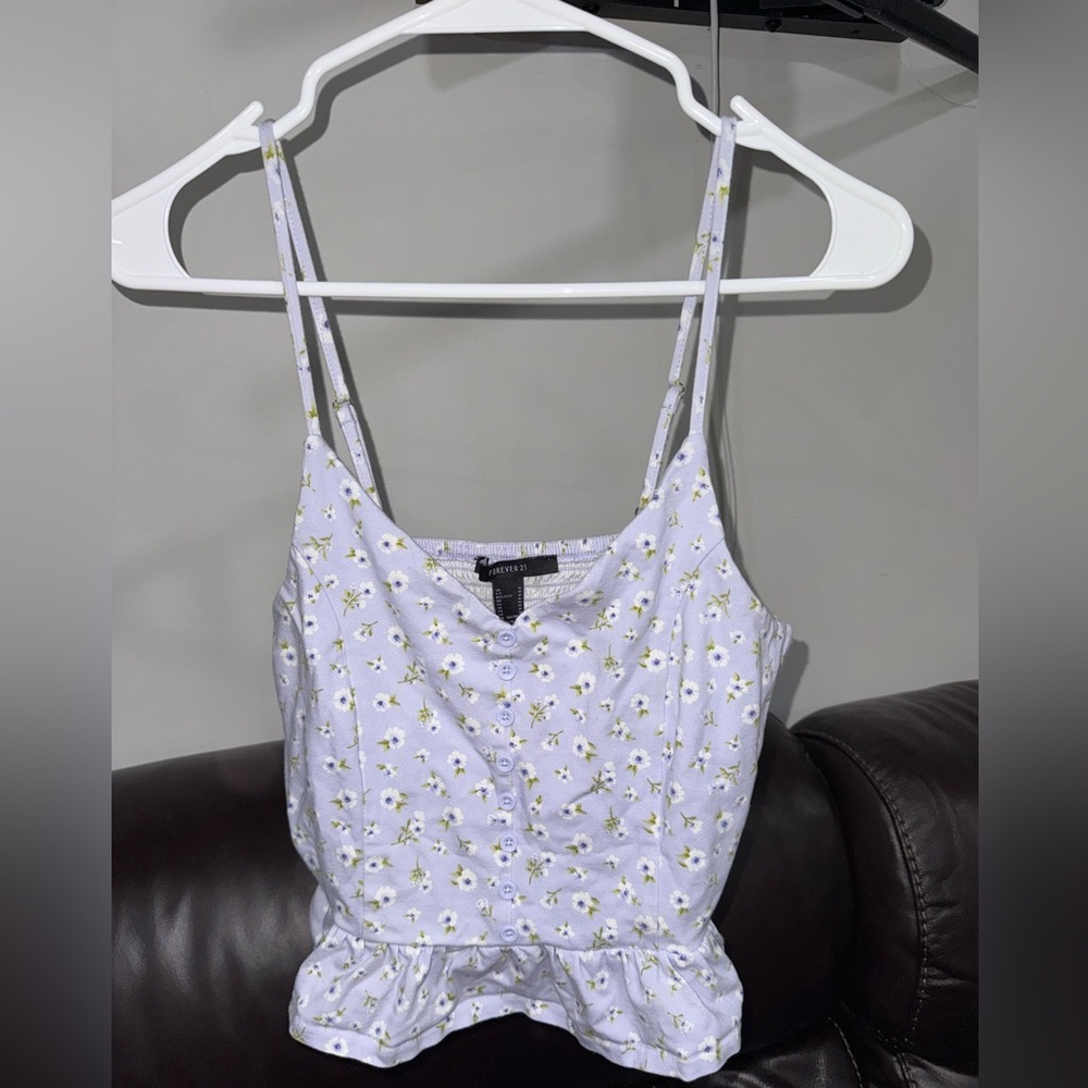 Forever21 Floral Cropped Tank
